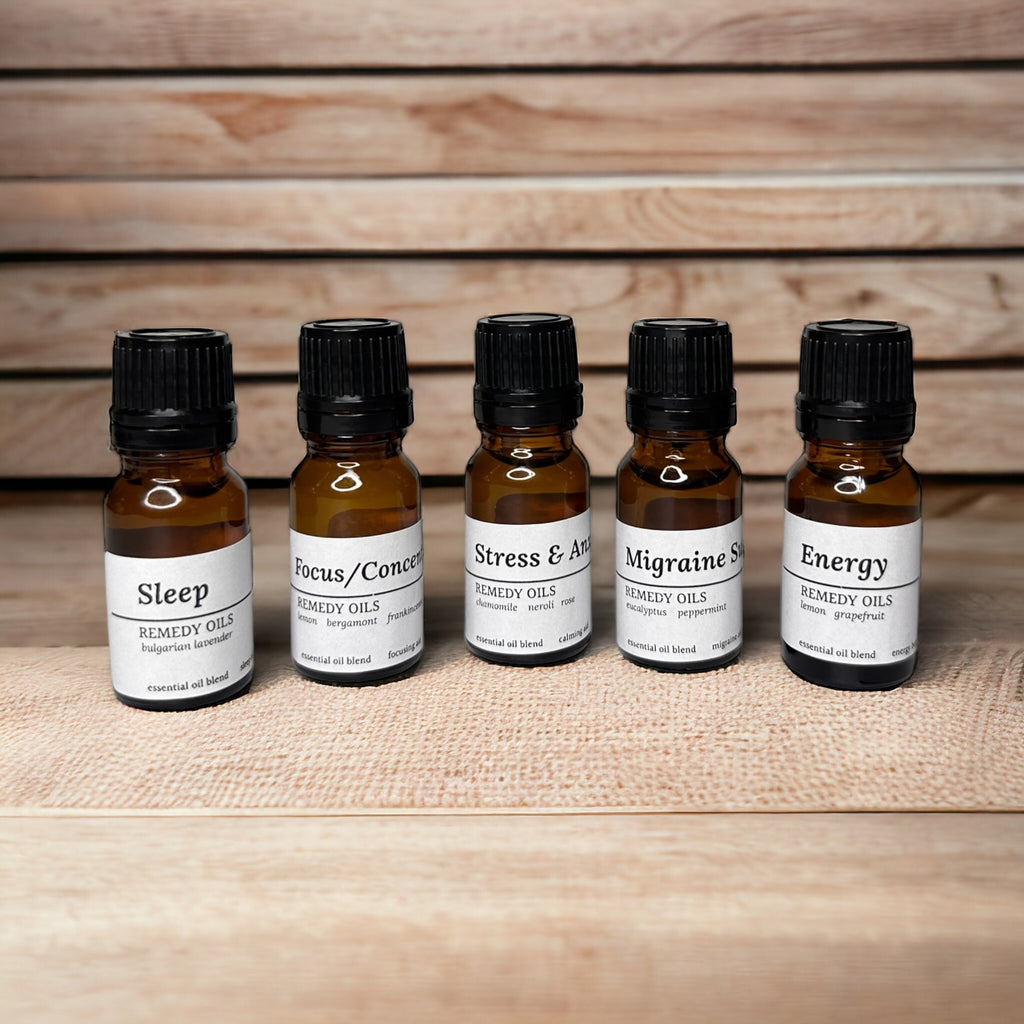 Remedy Oil Blends -- HANDMADE -- Allergy, Sleep, Migraines, Energy, Stress, Focus -- by Moon Water Apothecary!